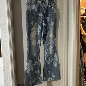 Floral Blue Women's Jeans